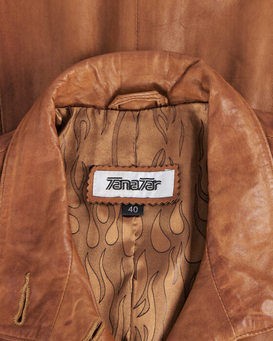 Винтажный кожаный плащ Tanavar Tanavar — фото 5