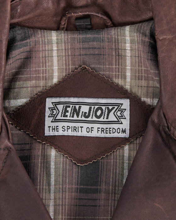 Кожаный двубортный плащ Einjoy Einjoy — фото 5