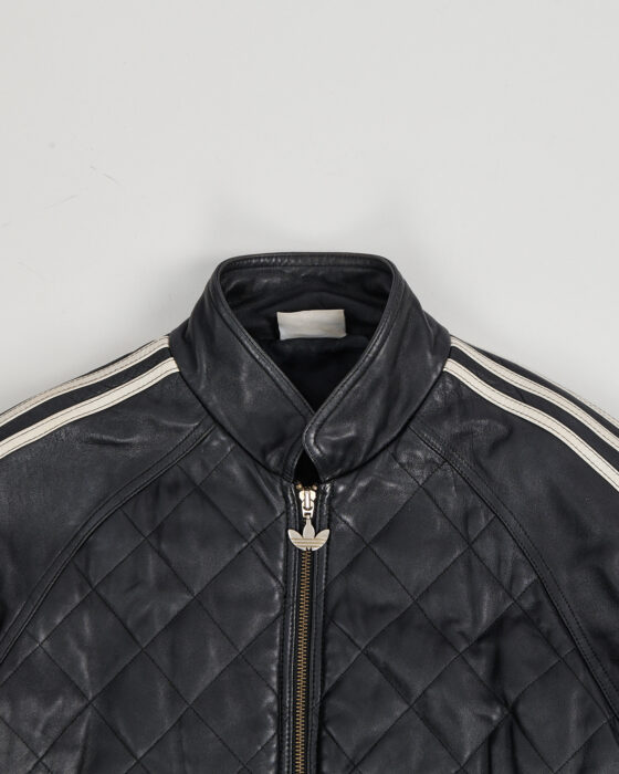 Винтажная кожаная куртка Adidas Adidas — фото 3