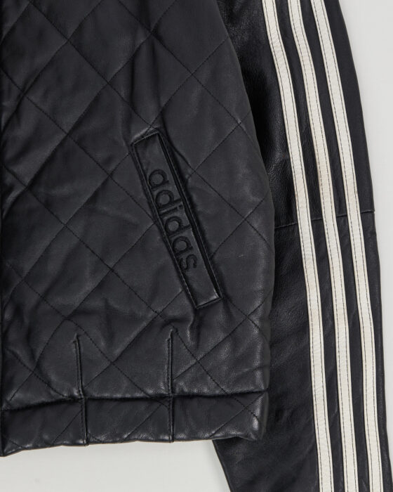 Винтажная кожаная куртка Adidas Adidas — фото 4