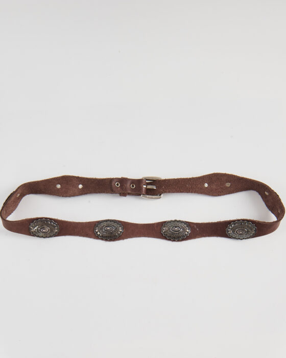 Кожаный ремень с кончо