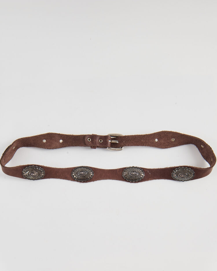 Кожаный ремень с кончо