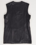 Винтажный кожаный жилет на молнии — фото 2