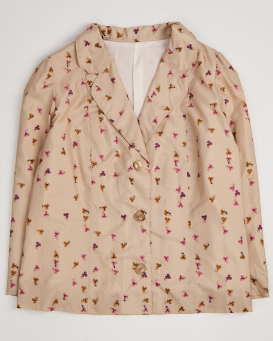 Жакет с мелким цветочным принтом