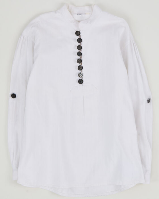 Рубашка с воротником-стойкой