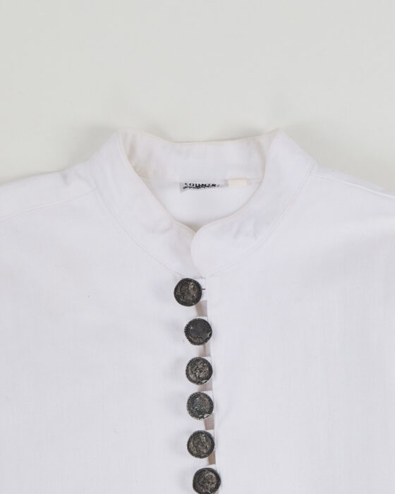 Рубашка с воротником-стойкой — фото 2