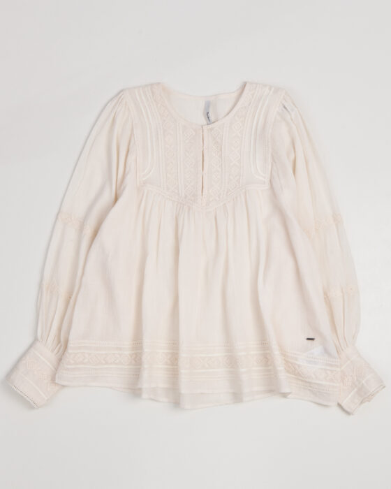 Блуза с вышивкой Pepe Jeans