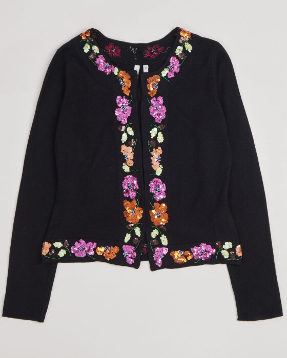 Кардиган из шелка с вышивкой Viva seta