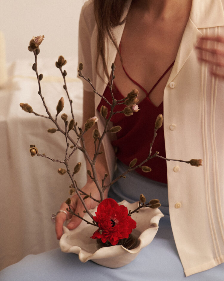 Шелковая блузка Blu Nauta