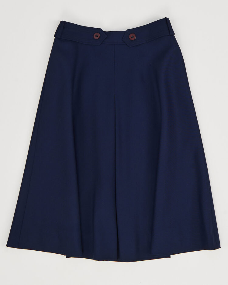 Синяя юбка из шерсти