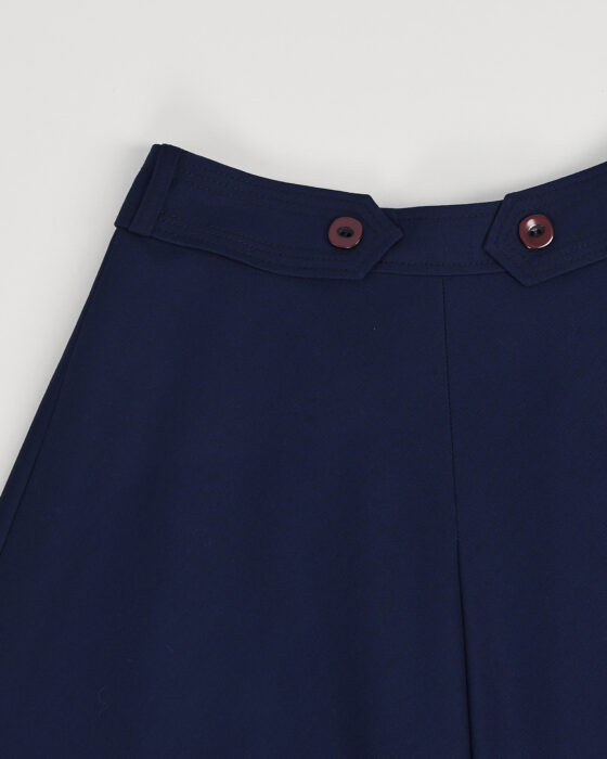 Синяя юбка из шерсти — фото 2