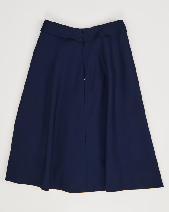 Синяя юбка из шерсти — фото 4