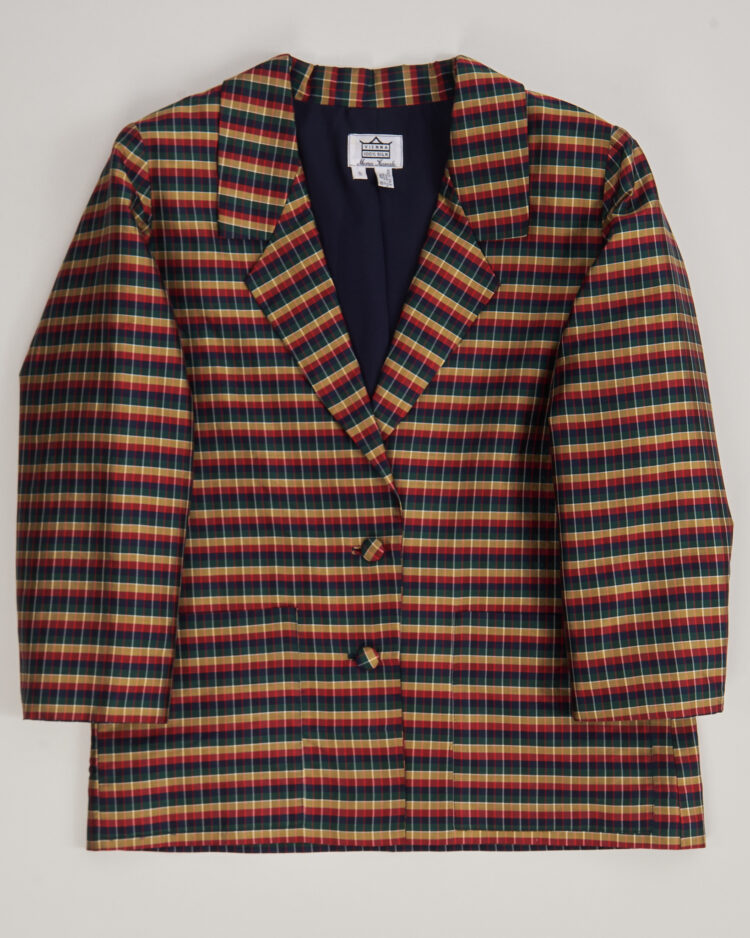 Шелковый жакет в клетку