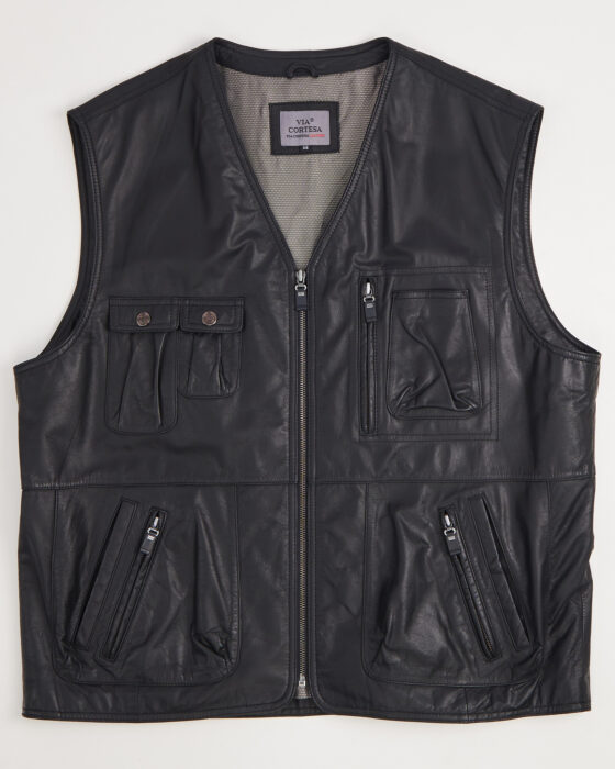 Кожаный жилет Via Cortesa