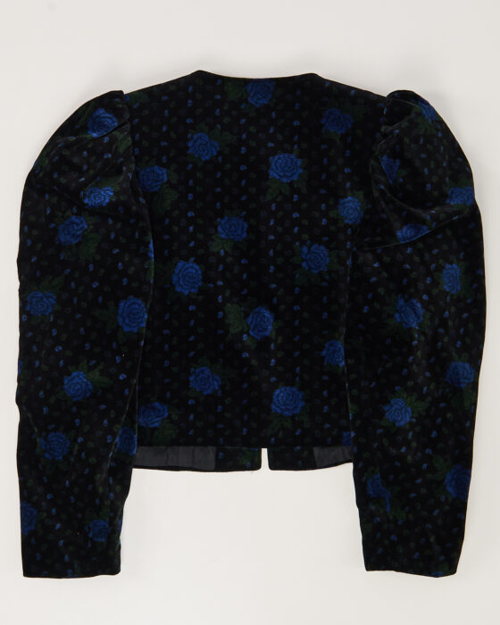 Вельветовый жакет с цветочным узором — фото 4