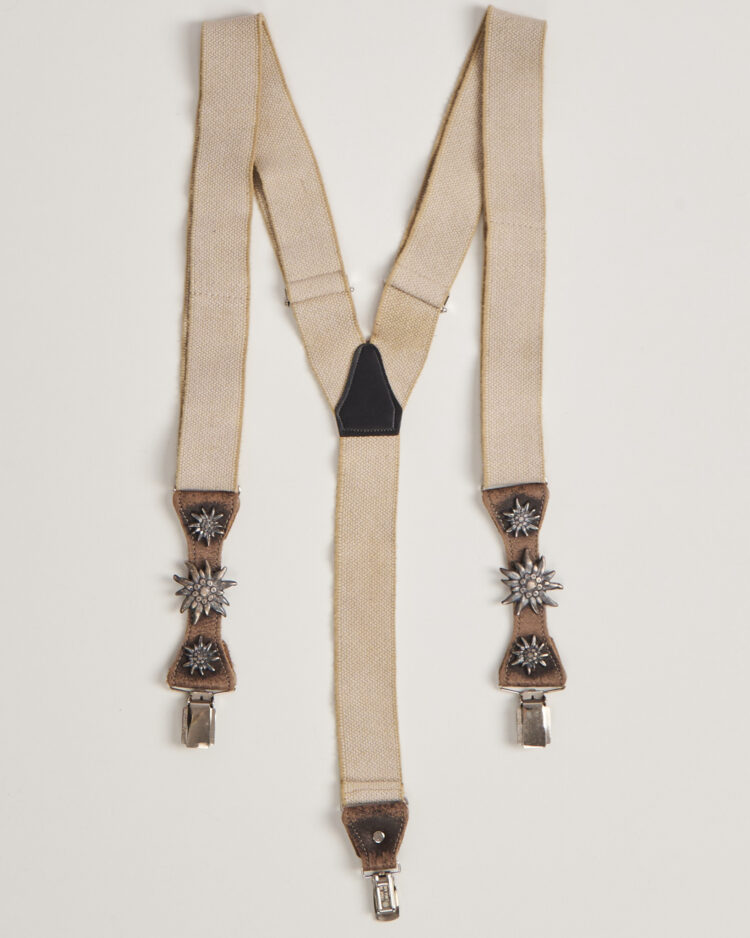 Подтяжки с кожаным вставками