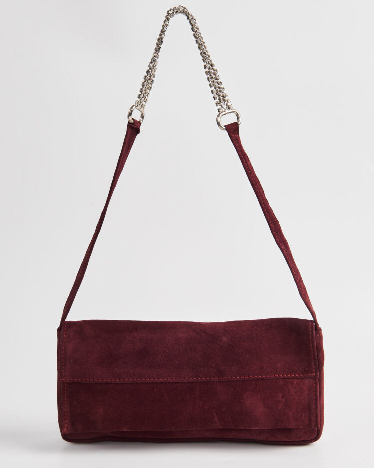 Замшевая сумка с цепочкой