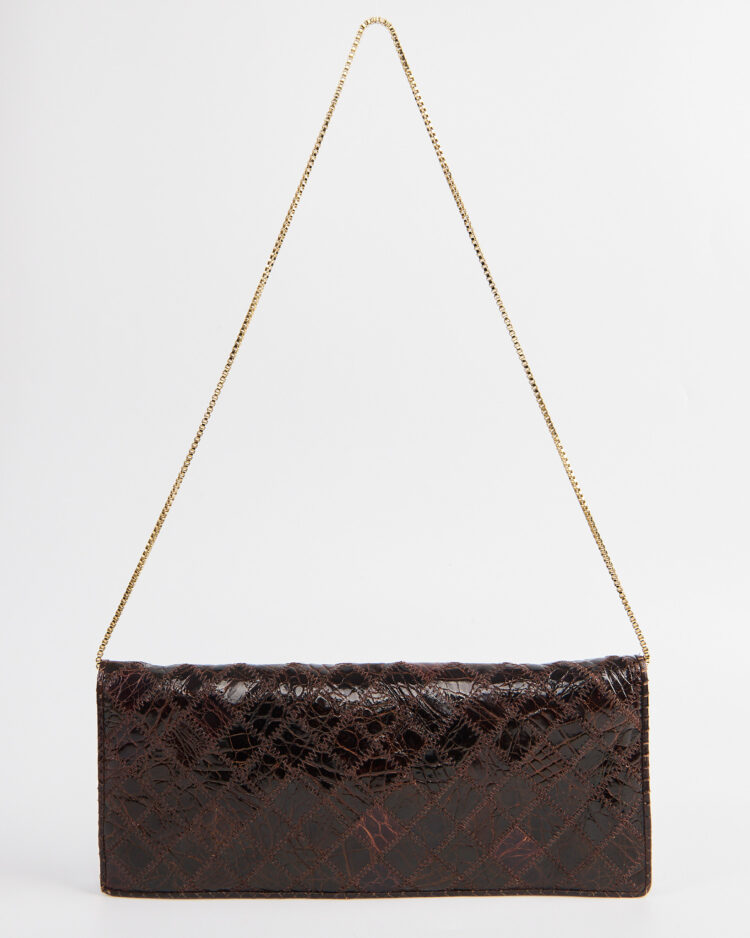 Кожаная сумка под рептилию