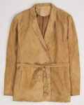 Замшевый жакет с поясом