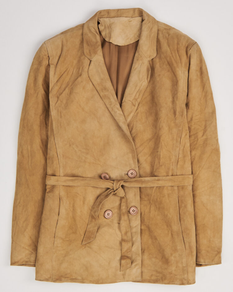 Замшевый жакет с поясом