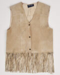 Замшевый жилет с бахромой