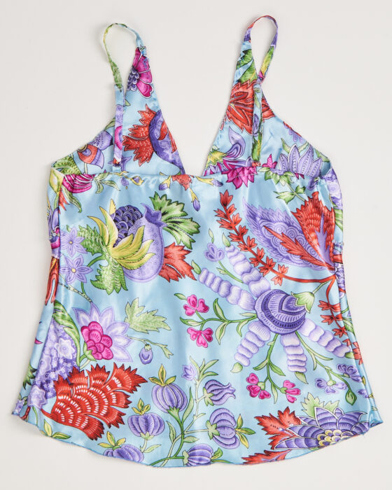 Шелковая блуза с цветочным принтом — фото 3