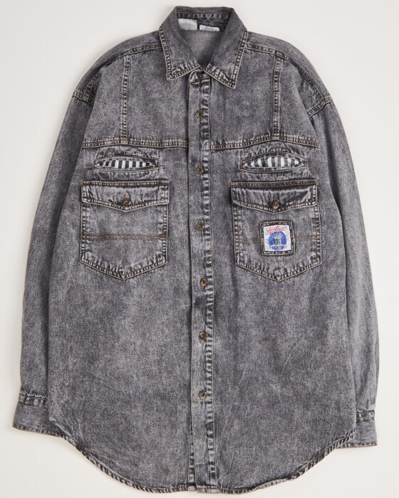 Джинсовая рубашка с эффектом “варки”