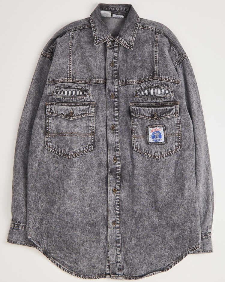 Джинсовая рубашка с эффектом "варки"