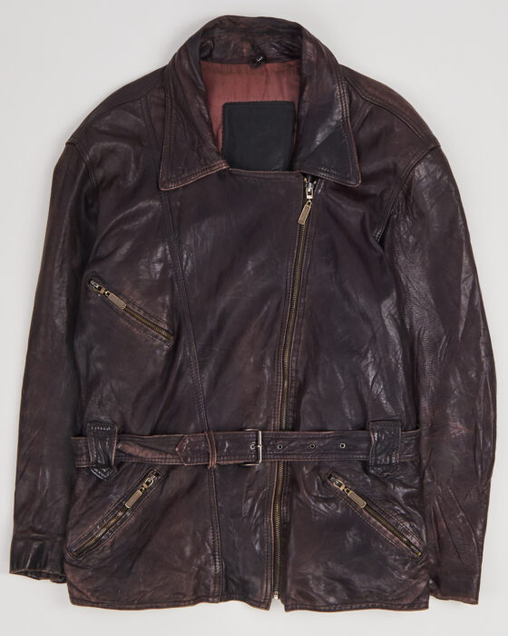 Винтажная кожаная куртка