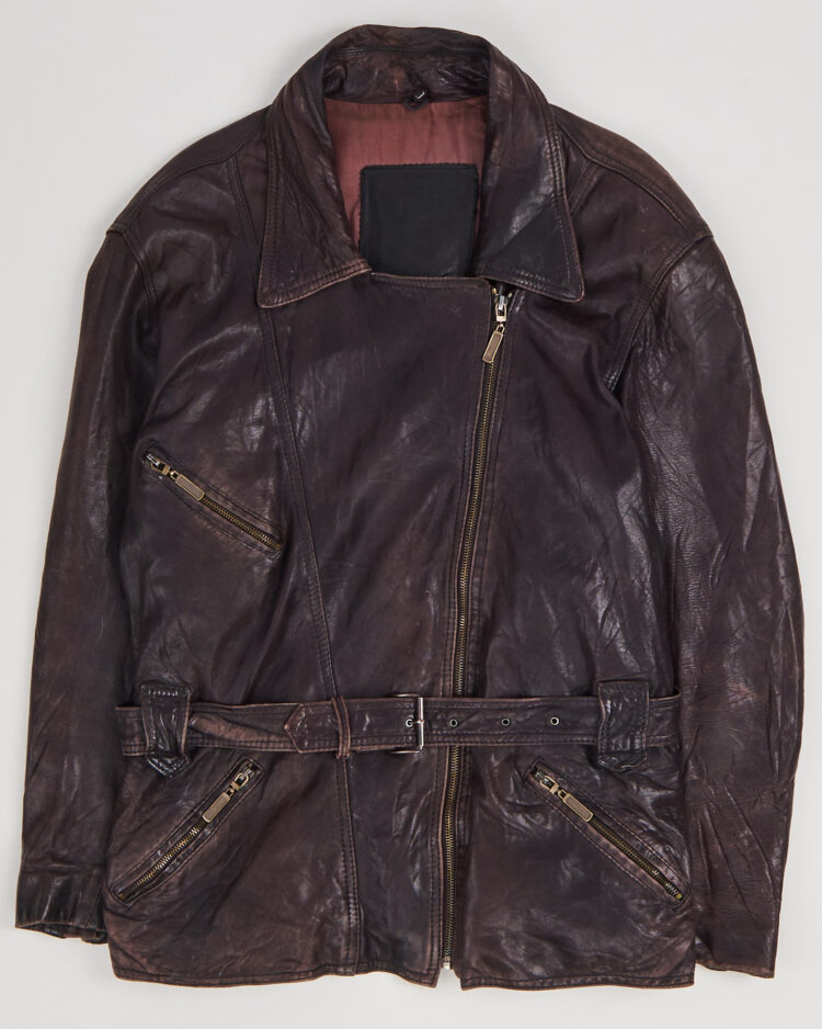 Винтажная кожаная куртка